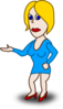 Blonde Comic Character Clip Art